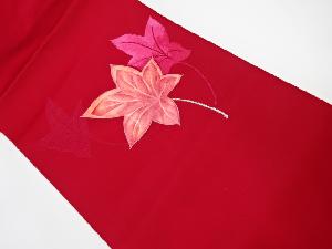 リサイクル　紅葉模様刺繍名古屋帯